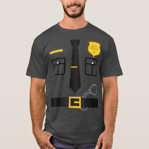 Politie Uniform Costume Halloween Kinder aan Volwa T-shirt