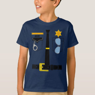 Politie Uniform Kostume Halloween Kinder T-shirt