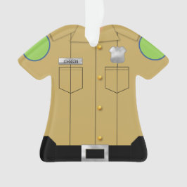Politie Uniform Tan met Silver Shield Ornament