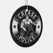 Politie van Creasen Hockey Goalie Keramisch Ornament (Rechts)
