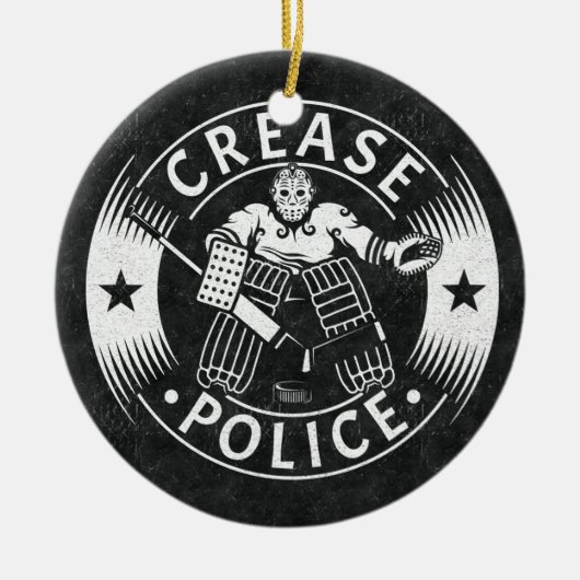 Politie van Creasen Hockey Goalie Keramisch Ornament (Voorkant)