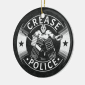 Politie van Creasen Hockey Goalie Keramisch Ornament (Links)