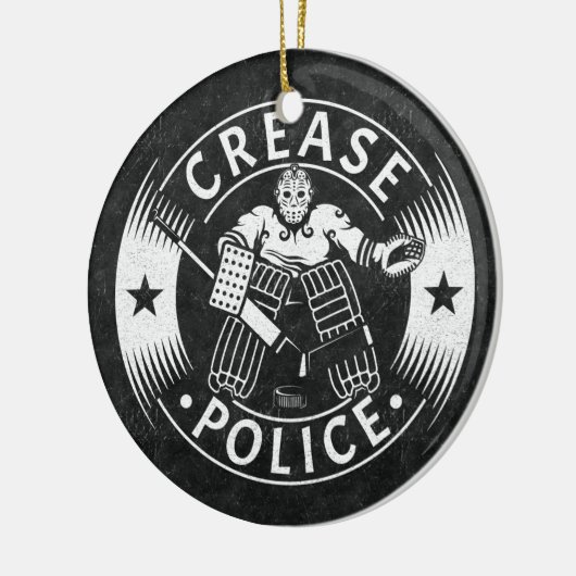 Politie van Creasen Hockey Goalie Keramisch Ornament (Links)