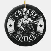 Politie van Creasen Hockey Goalie Keramisch Ornament (Achterkant)