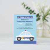 Politie van de auto-politie heeft Birthday-partij  Kaart (Staand voorkant)