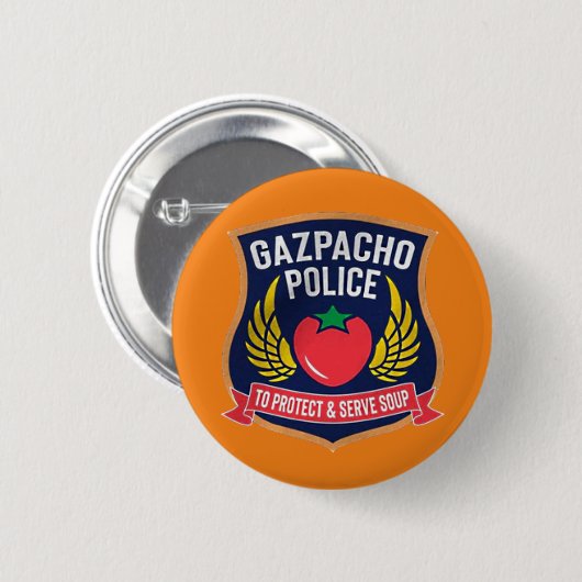 politie van Gazpacho Ronde Button 5,7 Cm (Voorkant /achterkant)