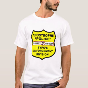 Politie van Grammar Apostrophe T-shirt