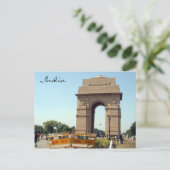 politie van india gate briefkaart (Staand voorkant)