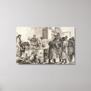 politie van Sint-Petersburg Canvas Afdruk