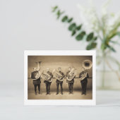  politie van Tuba Cops (Sepia) Briefkaart (Staand voorkant)