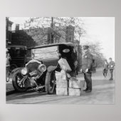 Politie vangt Bootleggers auto, 1922  foto Poster (Voorkant)