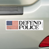 Politie verdedigen bumpersticker (Op auto)