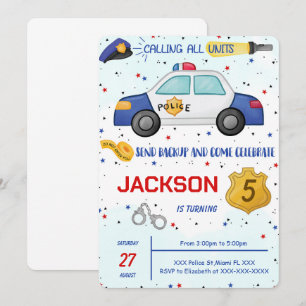 Politie Verjaardag Uitnodiging