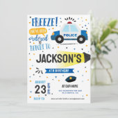 Politie Verjaardagsfeestje Cops & Robbers Politiem Kaart (Staand voorkant)