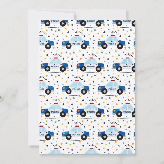 Politie Verjaardagsfeestje Cops & Robbers Politiem Kaart (Achterkant)