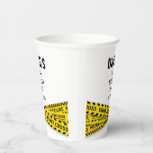 Politie Verjaardagsfeestje met Gele Politie Lijn Papieren Bekers (Rechts)