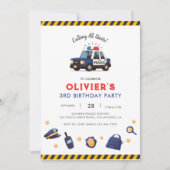 Politie Verjaardagsfeestuitnodiging 2 Kaart (Voorkant)