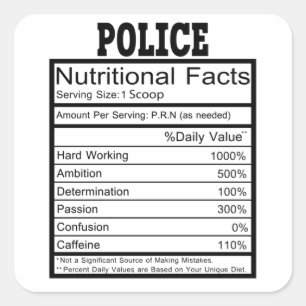 politie vierkante sticker