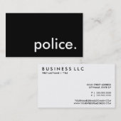 politie. visitekaartje (Voorkant / Achterkant)