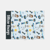 Politie voegt naam baby jongens deken toe (Voorkant (Horizontaal))