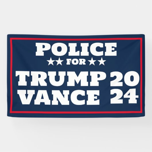 Politie voor Trump Vance 2024 Banner (Horizontaal)