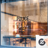 Politie Vrouw Auto Decal (Cafe Raam)