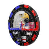 Politie vs Brandweerman & Dunne Blauwe/Rode Lijn,  Dartbord (Voorkant Rechts)