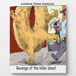 Politie Vs Donut Funny Cartoon Fotoplaat