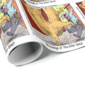 Politie Vs Donut Grappige Cartoon Cadeaupapier (Rol Hoek)