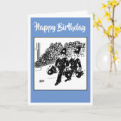 Politie vuurt vuur met water in helmen kaart (Gele Bloem)