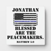 Politie waarderen blauwe lijnscriptie afknippen fotoplaat (Voorkant)