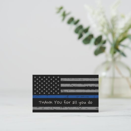 Politie Waardering Handhaving Dank U Visitekaartje (Staand voorkant)