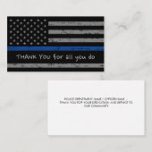 Politie Waardering Handhaving Dank U Visitekaartje (Voorkant / Achterkant)