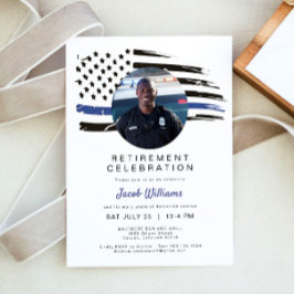 Politie Waterverf met blauwe lijn Vlag I Kaart