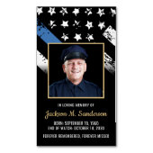 Politie Wetshandhaving Begrafenis Foto Gebed Kaart Magnetisch Visitekaartje (Voorkant Verticaal)