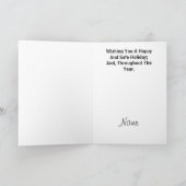 Politie wetshandhaving icoon kerst Kaart (Binnen)