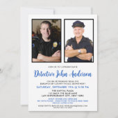 Politie Wetshandhaving Pensioen 2 Photo Party Kaart (Voorkant)