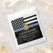 Politie wetshandhaving pensioen dunne blauwe lijn bedankzakje (Geknipt)