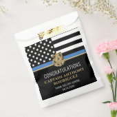 Politie wetshandhaving pensioen dunne blauwe lijn bedankzakje (Gezegeld)