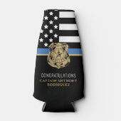 Politie wetshandhaving pensioen dunne blauwe lijn flesjeskoeler (Voorkant)