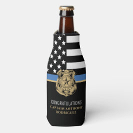 Politie wetshandhaving pensioen dunne blauwe lijn flesjeskoeler