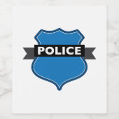 politie wijn etiket (Enkel label)