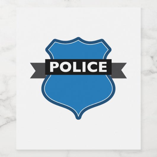 politie wijn etiket (Enkel label)