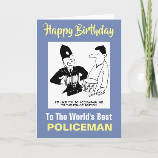 Politie wil dat Man hem vergezelt Kaart (Voorkant)