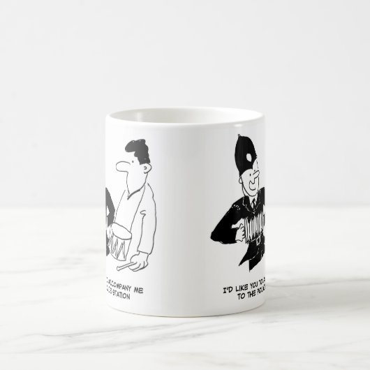 Politie wil dat Man hem vergezelt Koffiemok (Center)