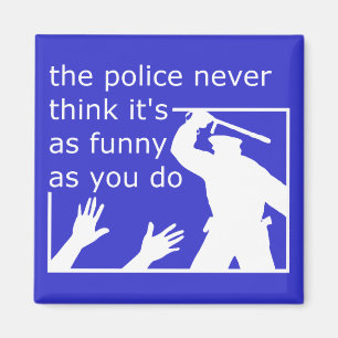 Politie Zingevoel Voor Humor Grappige Magneet