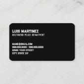 Politie Zwart Visitekaartje (Achterkant)