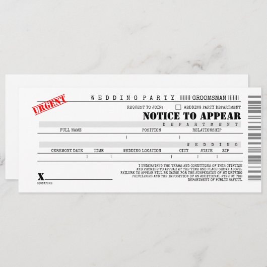 Politieaangifte Getuige Bruidsjonker Plezierige Aa Kaart (Voorkant / Achterkant)