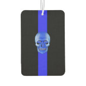 Politieaanhanger Thin Blue Line Skull Luchtverfrisser (Achterkant)