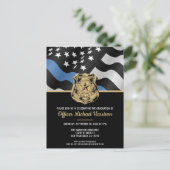 Politieacademie Afstudeerpartij Wetshandhaving Uitnodiging Briefkaart (Staand voorkant)